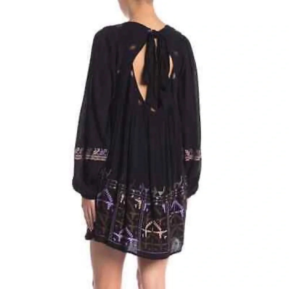 Free People Rhiannon Embroidered Mini Dress S NWT